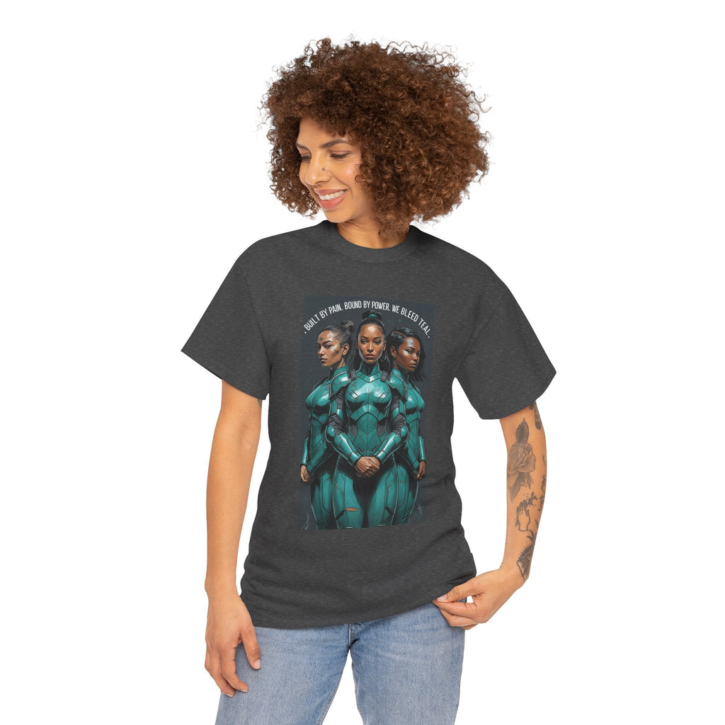 Futuristic Triple Goddess Tee, Graphic T-Shirt, Unisex Cotton Shirt, Casual Wear, Perfect Gift for Sci-Fi Fans, Everyday Style Printify