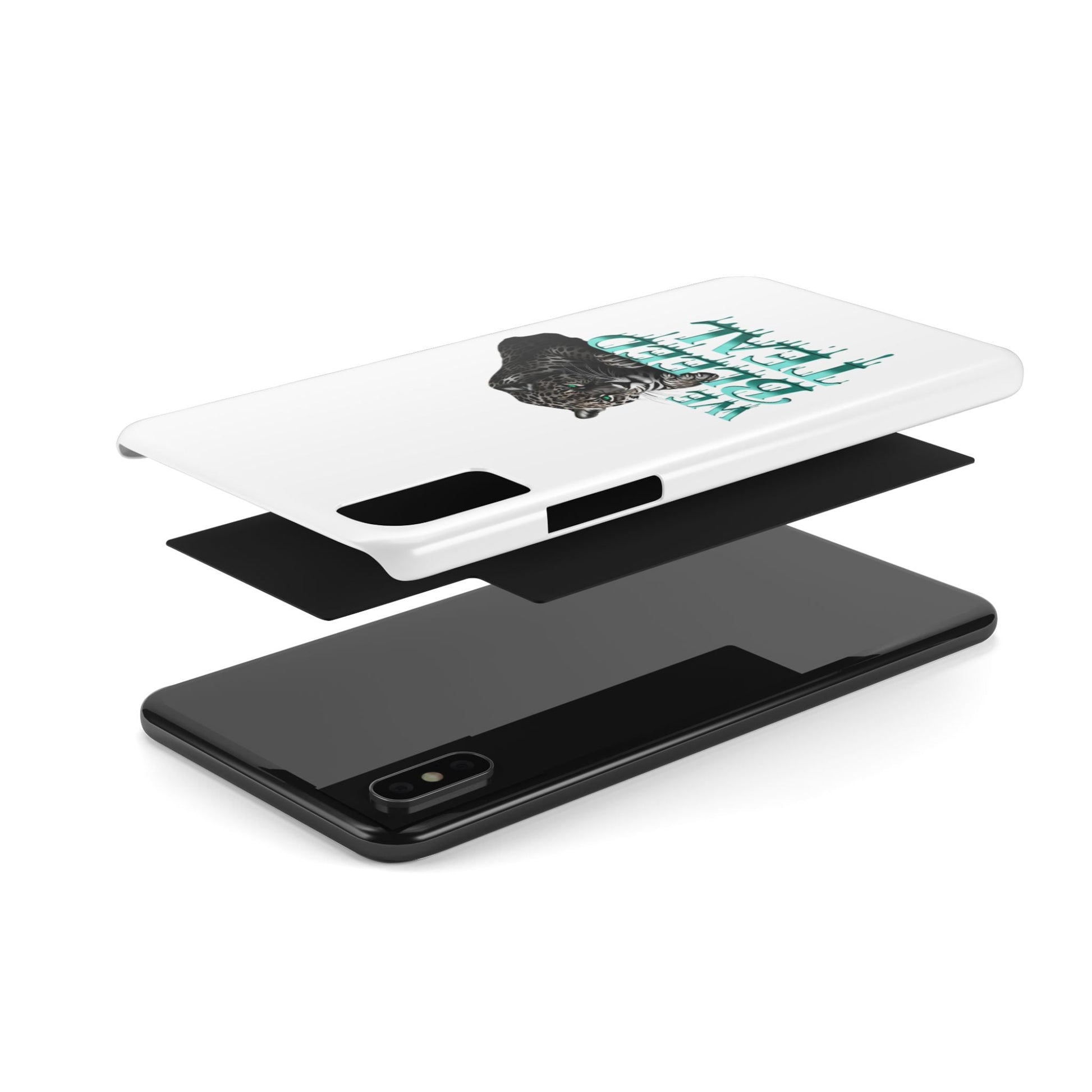Teal Panther Slim Phone Case - Bold Animal Design, Unique Gift for Wildlife Lovers, Stylish Phone Accessory, Modern Aesthetic, Trendy [...] Printify