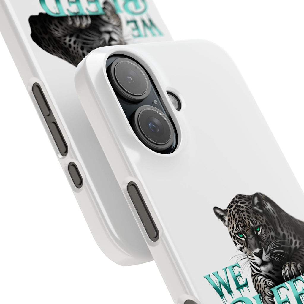 Teal Panther Slim Phone Case - Bold Animal Design, Unique Gift for Wildlife Lovers, Stylish Phone Accessory, Modern Aesthetic, Trendy [...] Printify