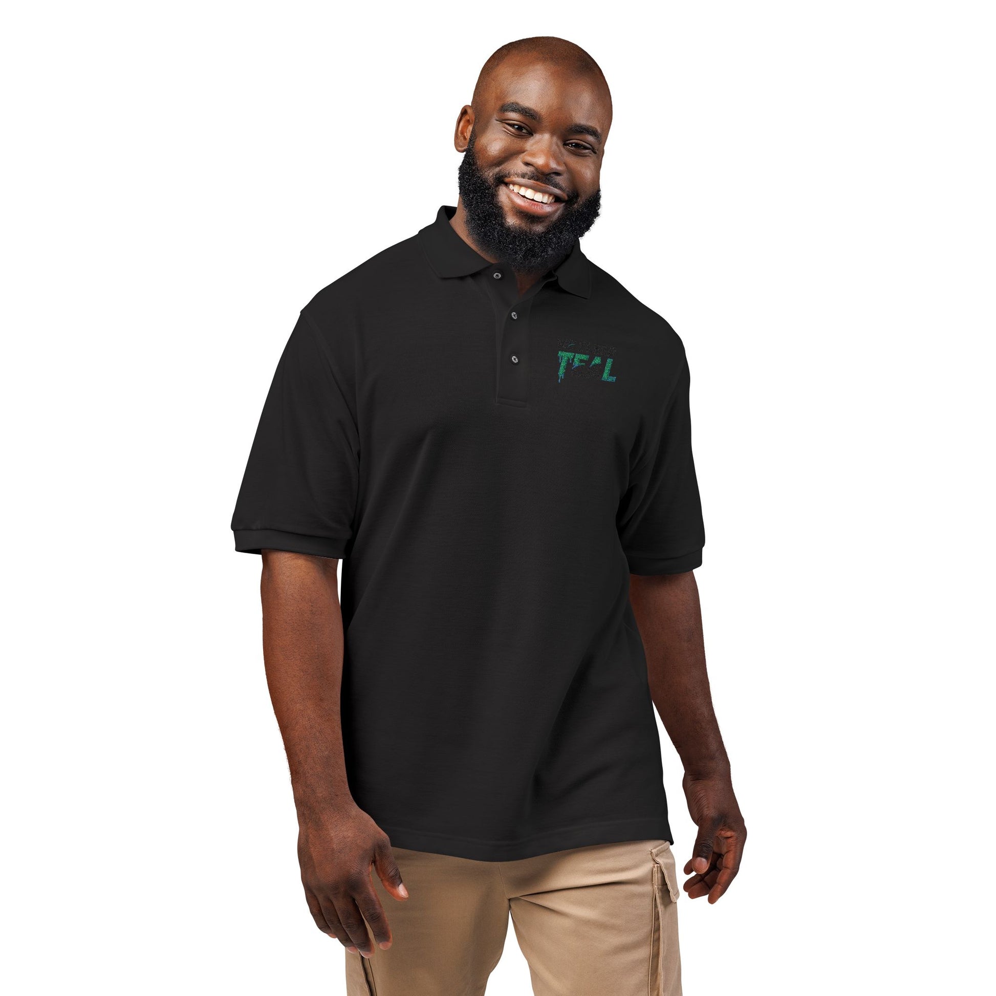 Teal Embroidered Unisex Polo Shirt | Casual Wear, Gift for Sports Fans, Teal Awareness, Everyday Style, Unisex Fashion