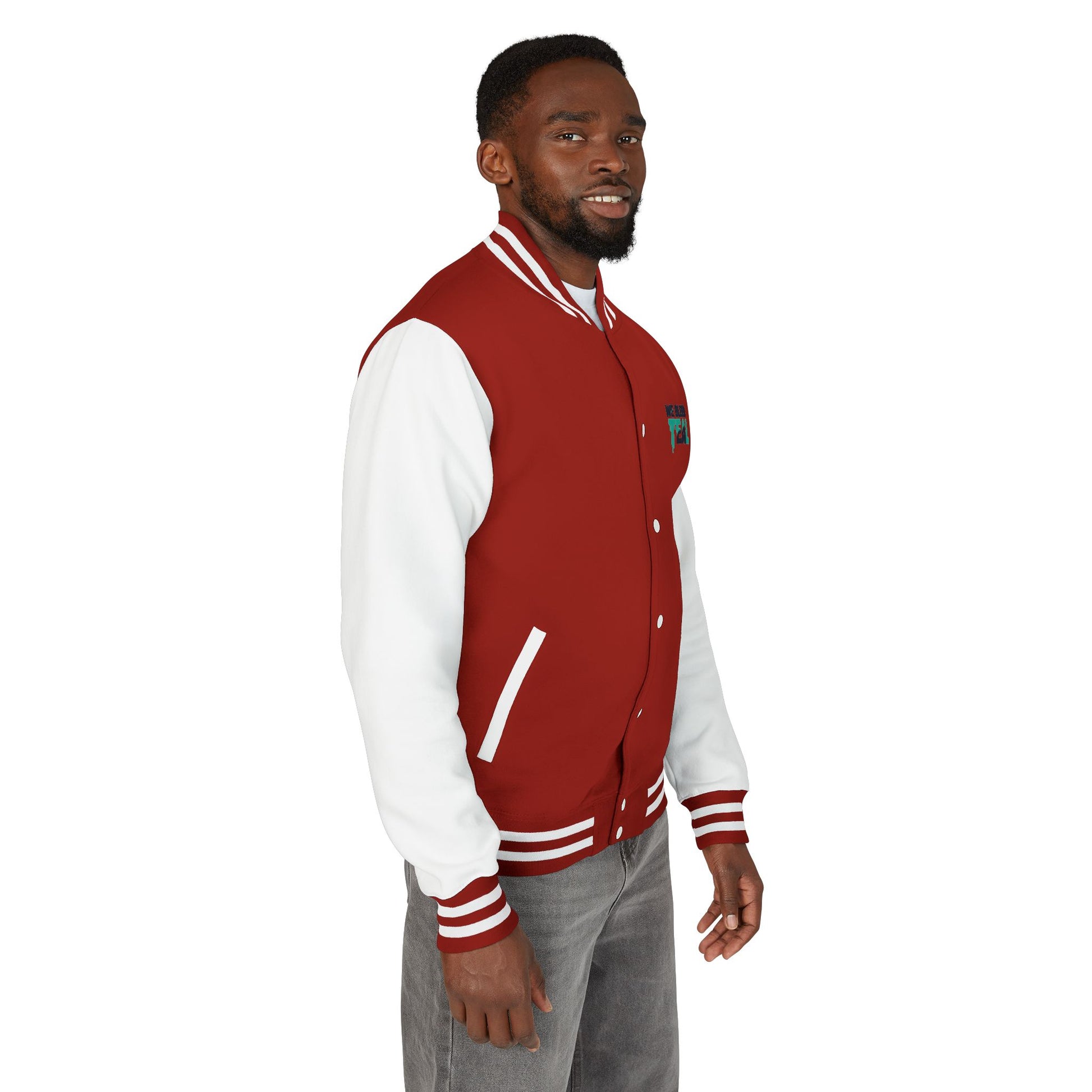 Unisex Heavyweight Letterman Jacket, Retro Style Jacket, Casual Wear, Team Spirit Jacket, Unique Gift for Sports Lovers