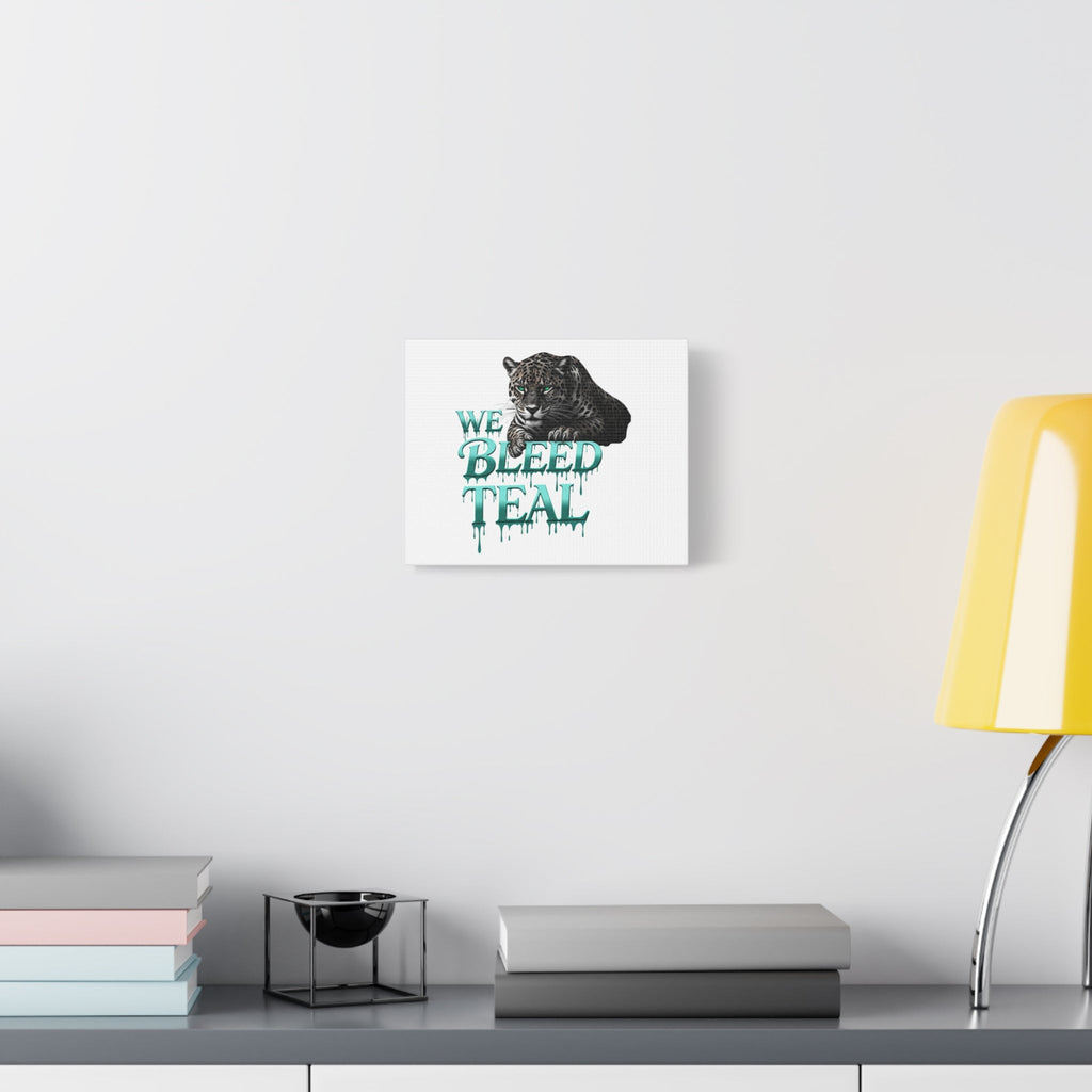 Teal Leopard Canvas Art Print, Modern Wall Decor, Animal Lover Gift, Home Interior Design, We Bleed Teal Artwork Printify