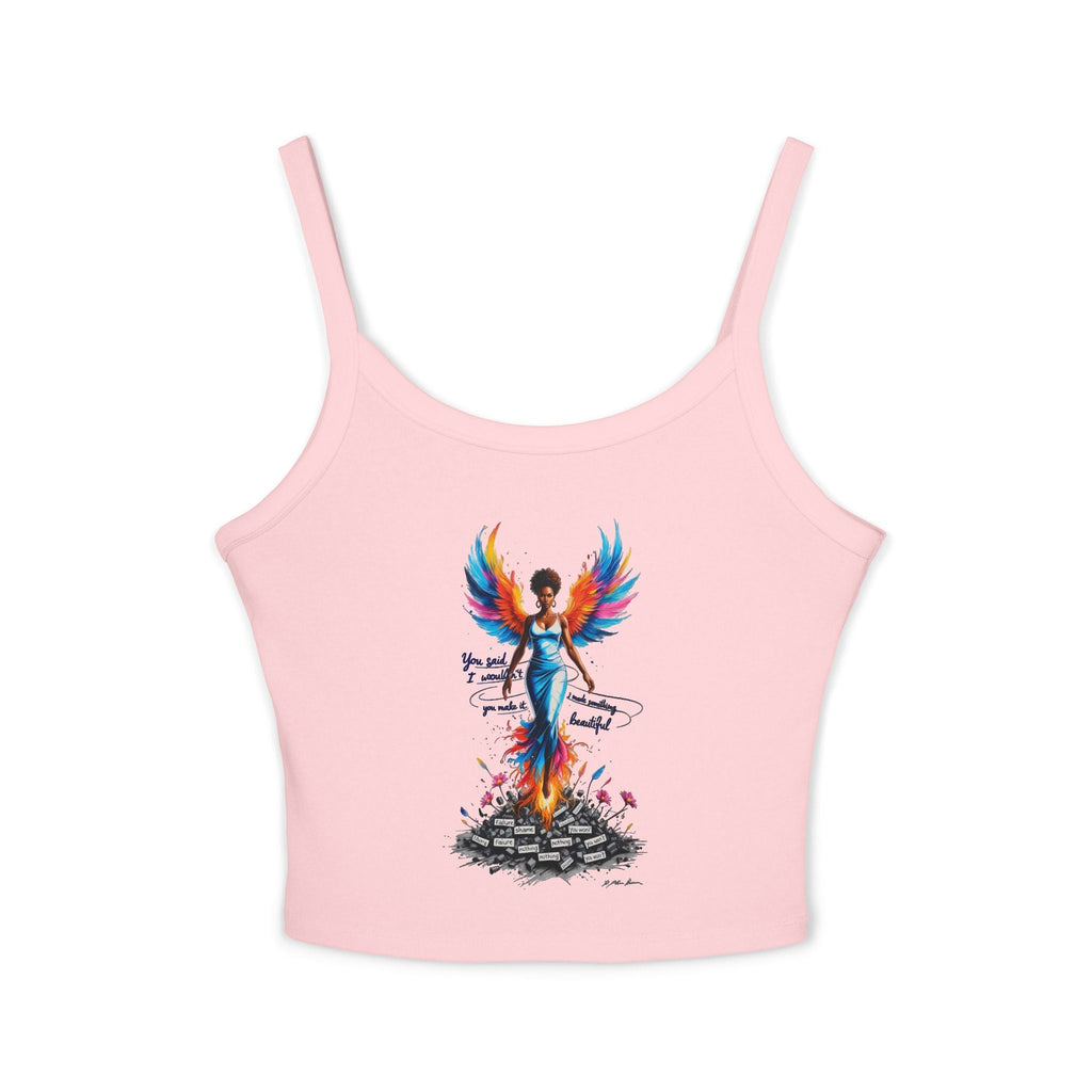 Angelic Spaghetti Strap Tank Top | Summer Vibes, Festival Wear, Women's Clothing, Bohemian Style, Gift Idea Printify