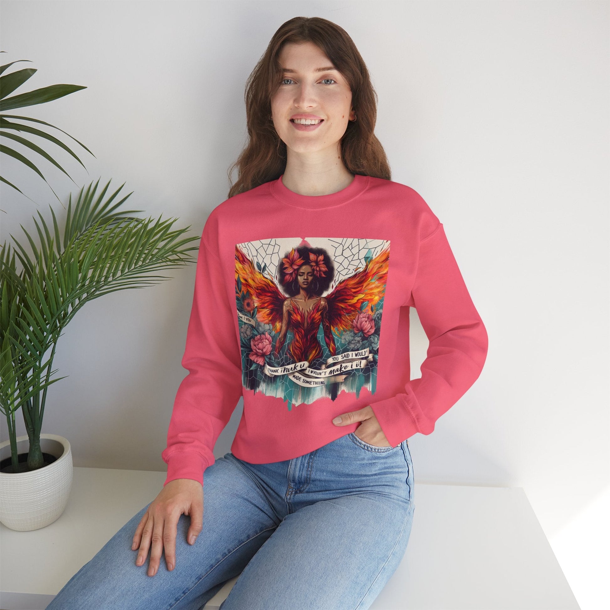 Artistic Phoenix Crewneck Sweatshirt - Cozy Unisex Apparel, Perfect for Casual Wear, Gift for Art Lovers, Birthday, Warmth & Style Printify