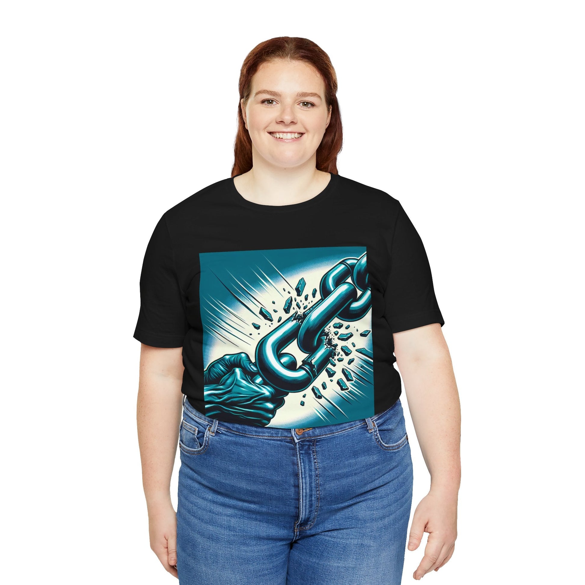 Breaking Free Graphic Tee, Unisex Short Sleeve Shirt, Motivational T-Shirt, Liberation Celebration Wear, Casual Empowerment Apparel