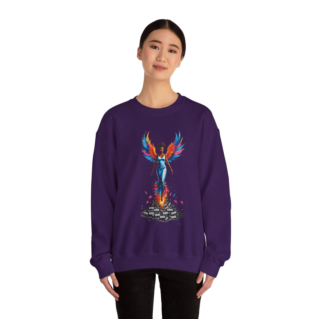Phoenix Rising Sweatshirt - Inspirational Unisex Crewneck for Empowerment, Gift for Her, Motivational Apparel, Cozy Casual Wear, [...] Printify