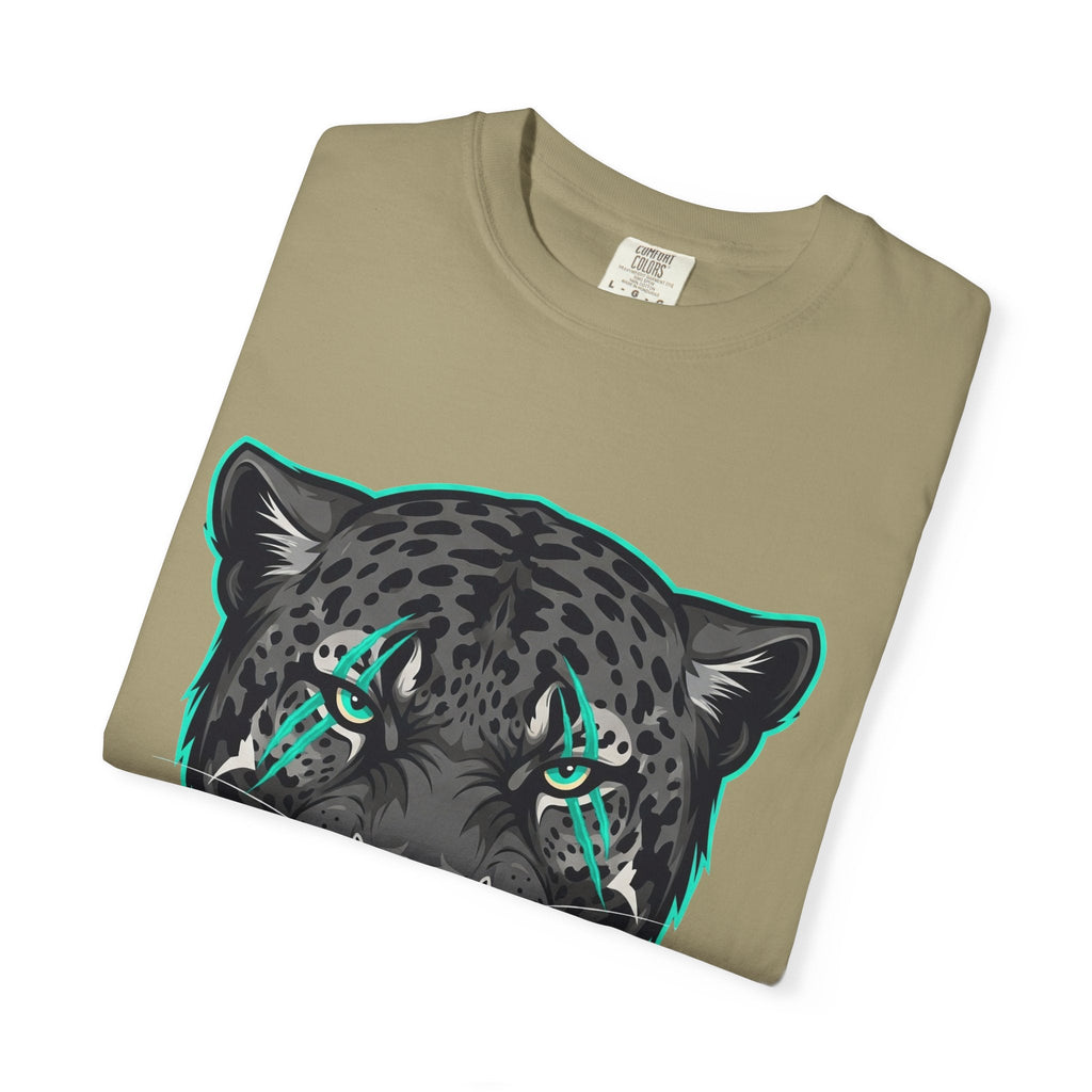 Teal Panther Unisex T-Shirt, Casual Graphic Tee, Animal Lover Gift, Unique Style, Eco-Friendly Apparel Printify