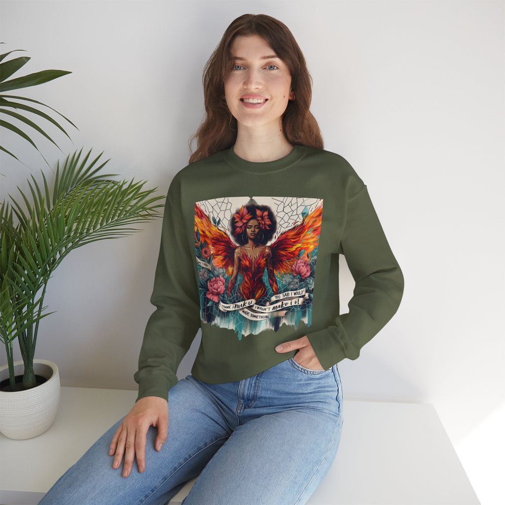 Artistic Phoenix Crewneck Sweatshirt - Cozy Unisex Apparel, Perfect for Casual Wear, Gift for Art Lovers, Birthday, Warmth & Style Printify
