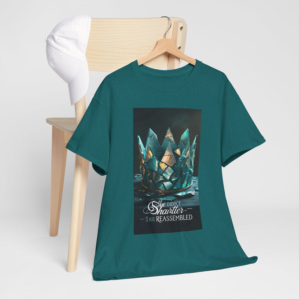 Stunning Crystal Crown Tee, Graphic T-Shirt, Unisex Cotton Top, Unique Gift, Fantasy Apparel, Holiday T-Shirt Printify