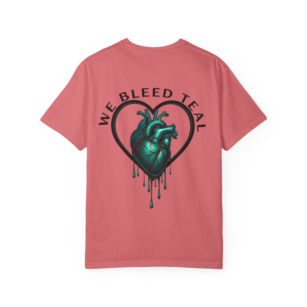 Teal Heart Unisex T-Shirt, Casual Wear, Everyday Tee, Unique Gift for Observances, Music Festivals, Art Lovers Printify