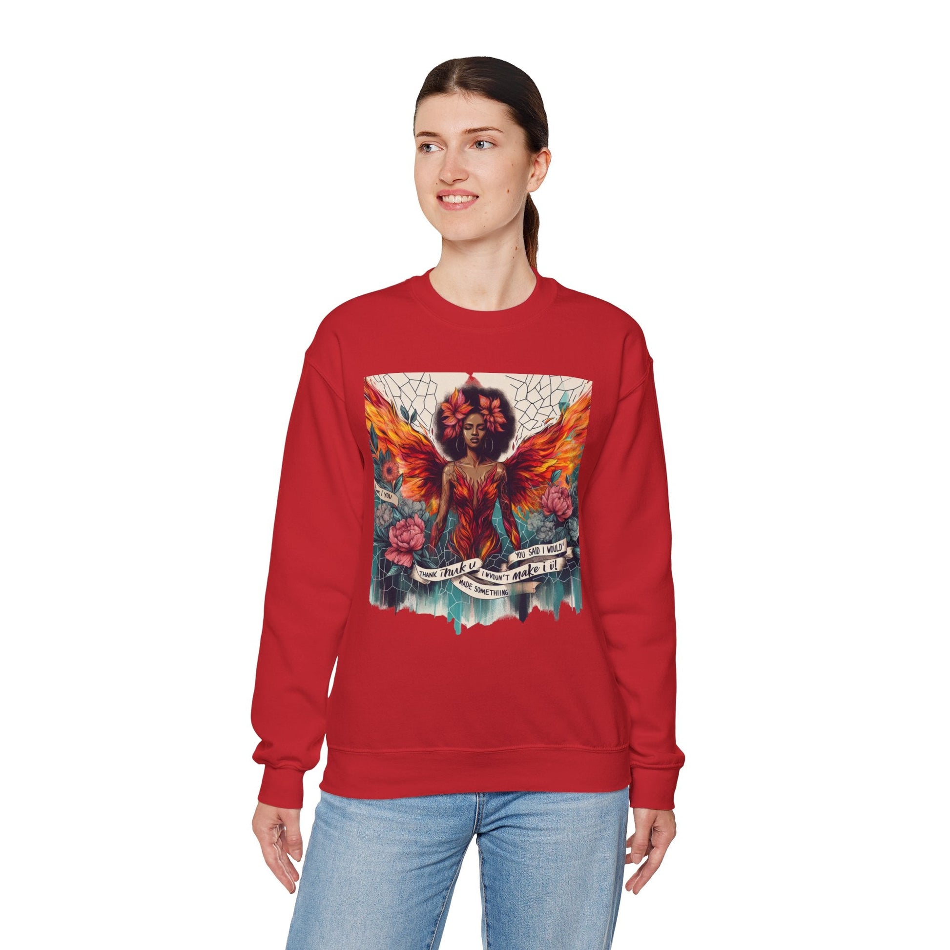 Artistic Phoenix Crewneck Sweatshirt - Cozy Unisex Apparel, Perfect for Casual Wear, Gift for Art Lovers, Birthday, Warmth & Style Printify