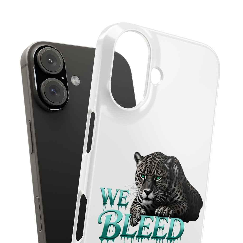 Teal Panther Slim Phone Case - Bold Animal Design, Unique Gift for Wildlife Lovers, Stylish Phone Accessory, Modern Aesthetic, Trendy [...] Printify