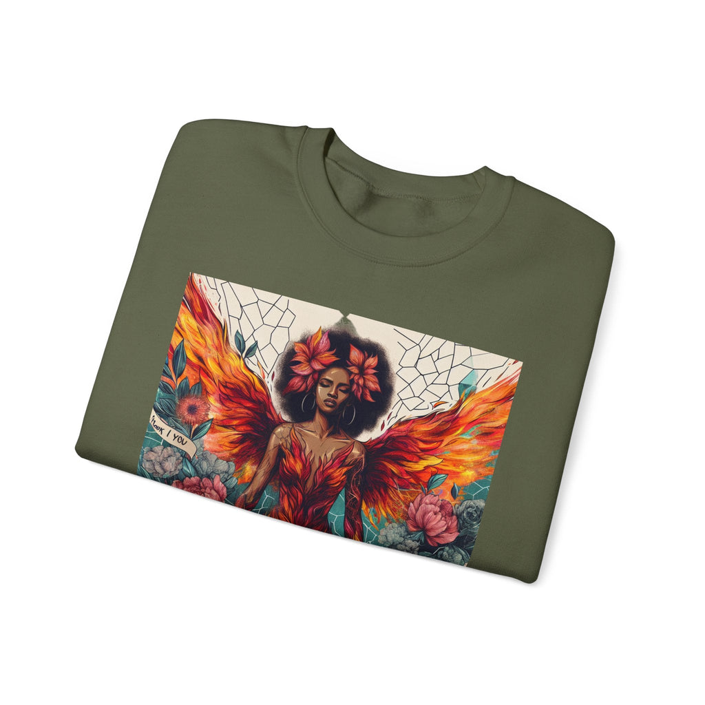 Artistic Phoenix Crewneck Sweatshirt - Cozy Unisex Apparel, Perfect for Casual Wear, Gift for Art Lovers, Birthday, Warmth & Style Printify