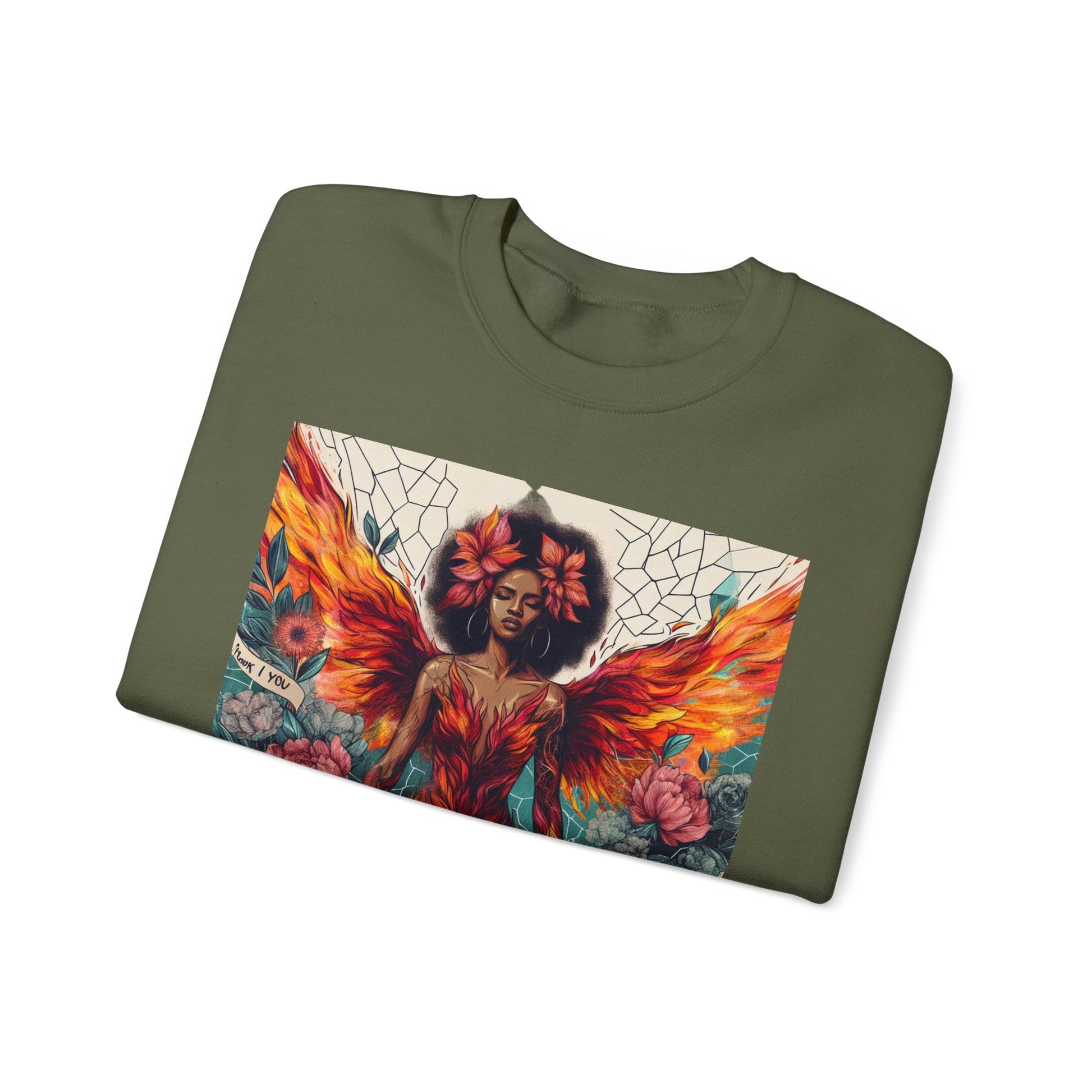 Artistic Phoenix Crewneck Sweatshirt - Cozy Unisex Apparel, Perfect for Casual Wear, Gift for Art Lovers, Birthday, Warmth & Style Printify