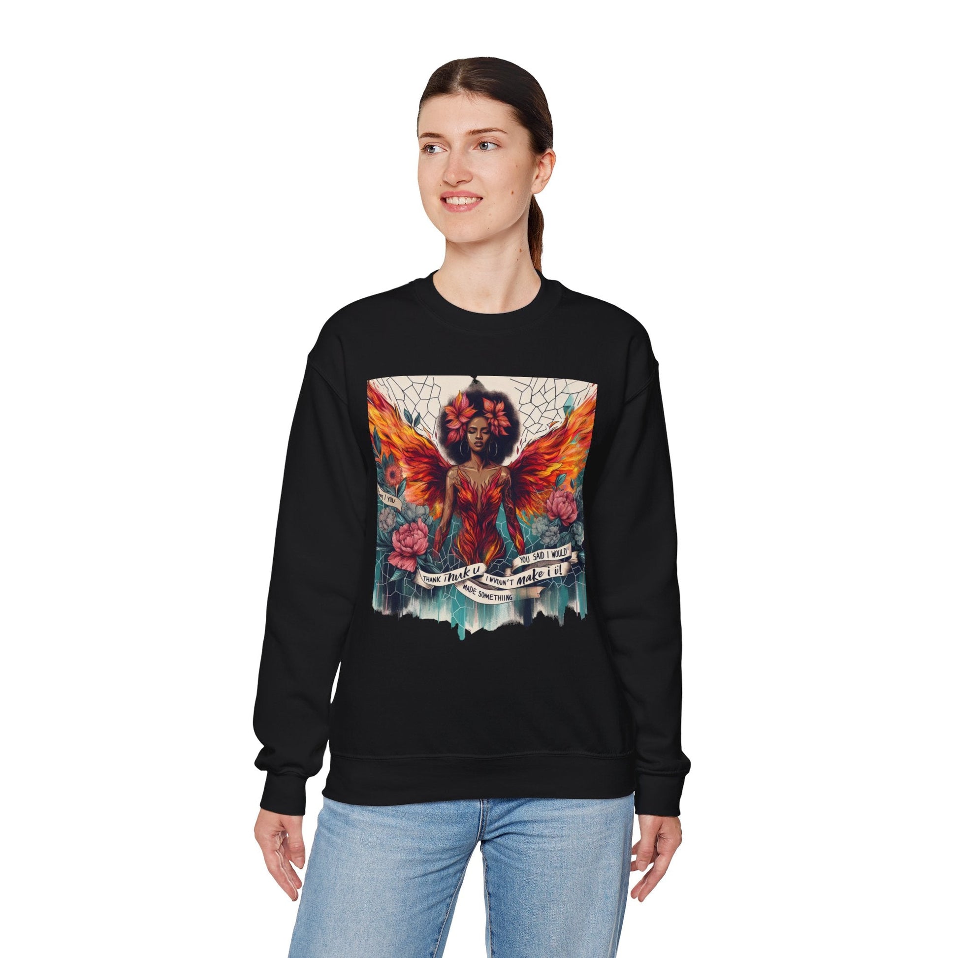 Artistic Phoenix Crewneck Sweatshirt - Cozy Unisex Apparel, Perfect for Casual Wear, Gift for Art Lovers, Birthday, Warmth & Style Printify