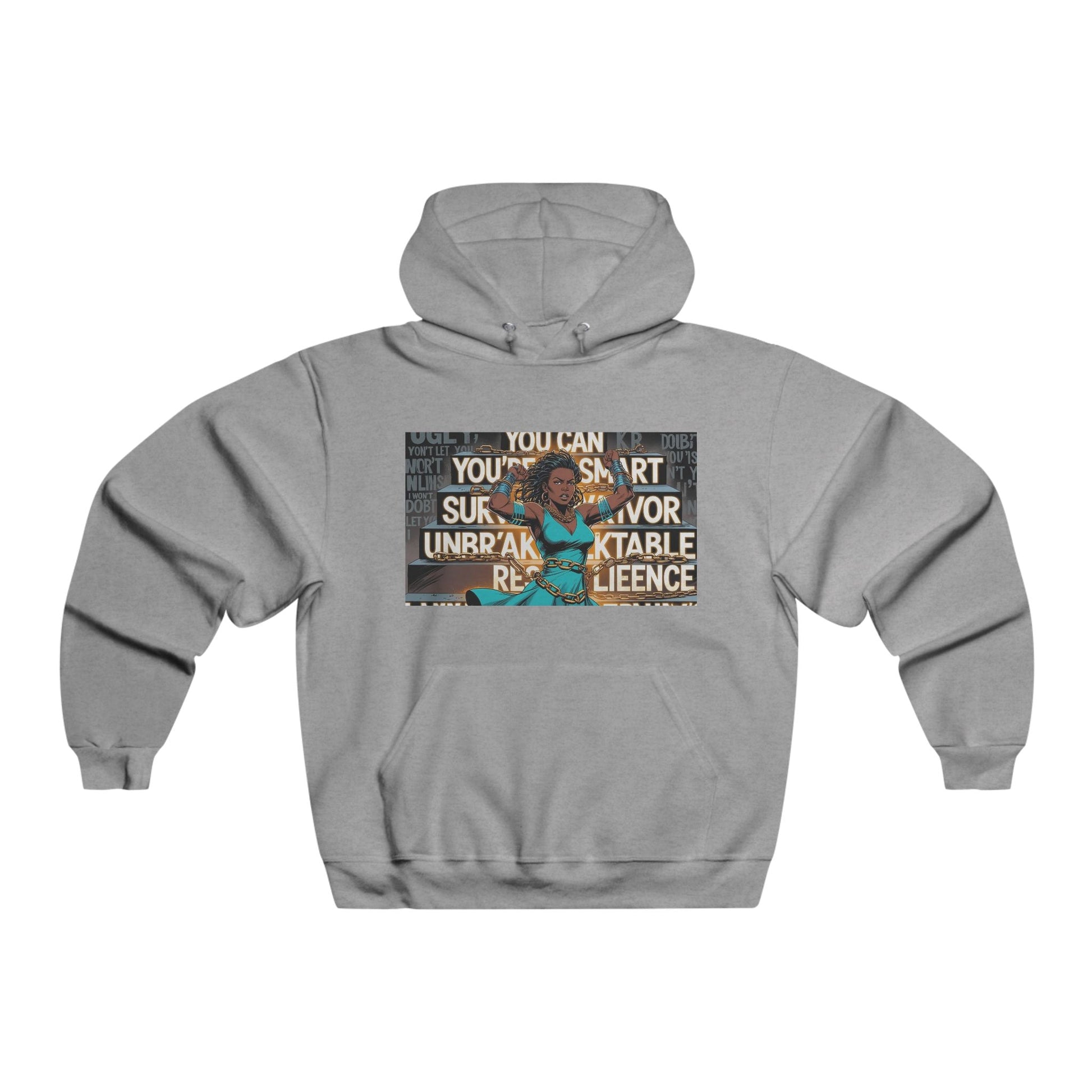 Inspirational Hooded Sweatshirt, Motivational Gift for women, Resilience Sweatshirt, Cozy Hoodie for Confidence, Uplifting Apparel