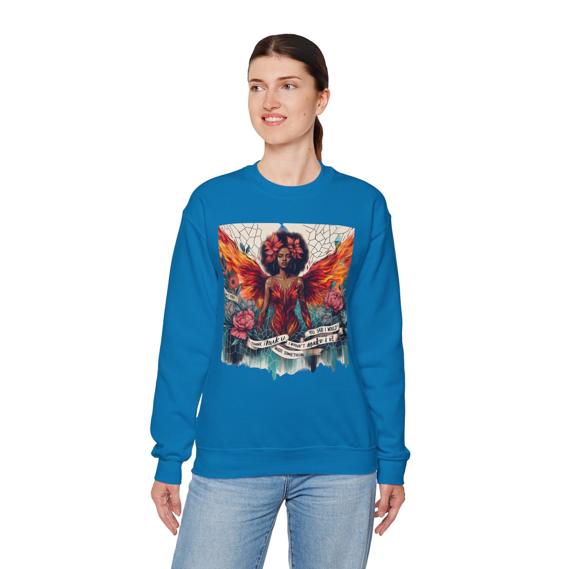 Artistic Phoenix Crewneck Sweatshirt - Cozy Unisex Apparel, Perfect for Casual Wear, Gift for Art Lovers, Birthday, Warmth & Style Printify