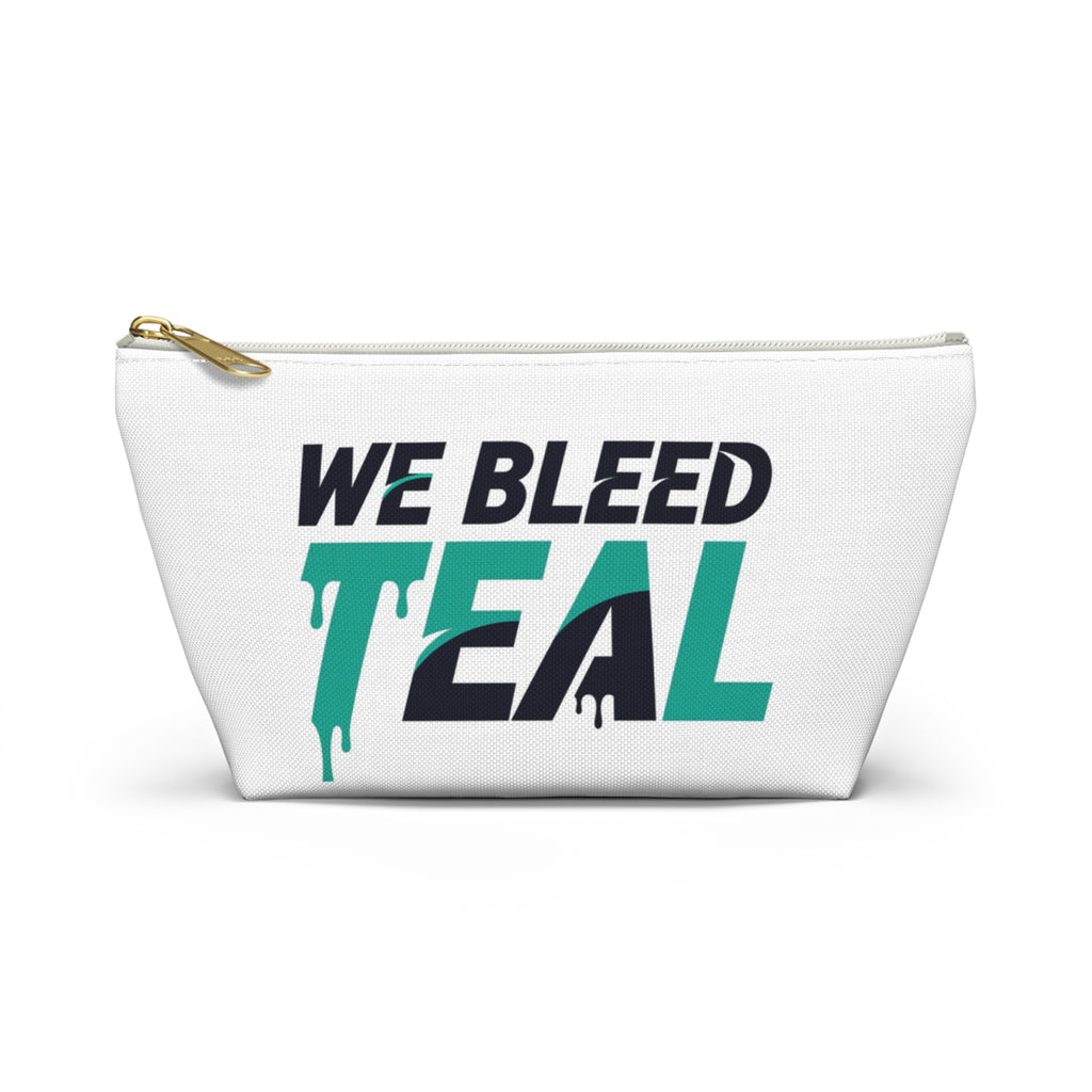Teal Bleed Accessory Pouch - Perfect for Makeup, Travel, Office Supplies, Gifts, and Organization