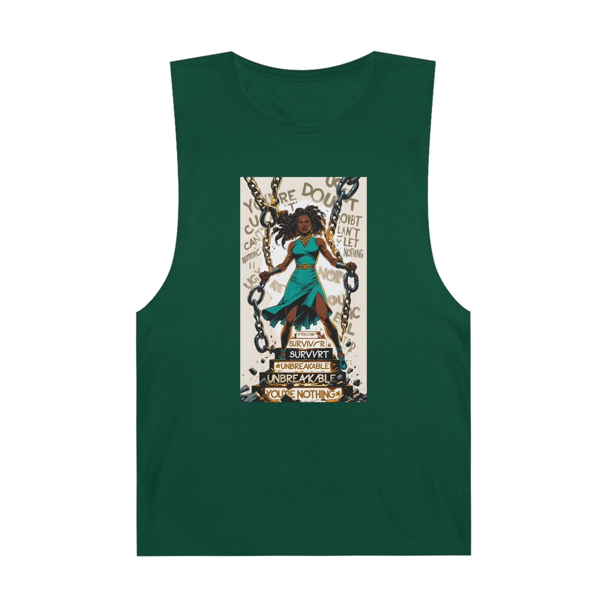 Empowering Unisex Tank Top - Unbreakable Resilience, Inspirational Workout Wear, Summer Fashion, Gift for Her, Affirmation Top Printify