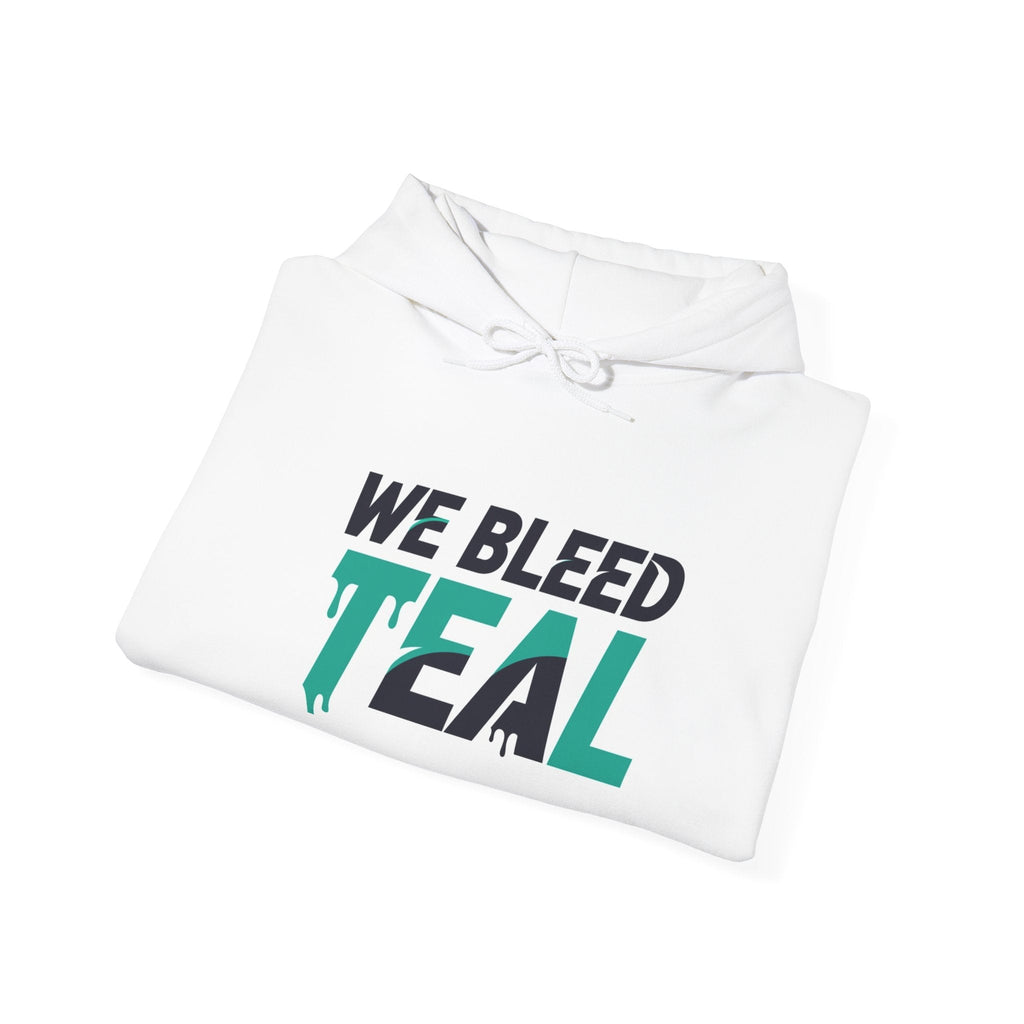 Teal Heart Hoodie, Unisex Hooded Sweatshirt, Casual Sweatshirt, Gift for Teal Lovers, Birthday Gift, Heart Sweatshirt Printify