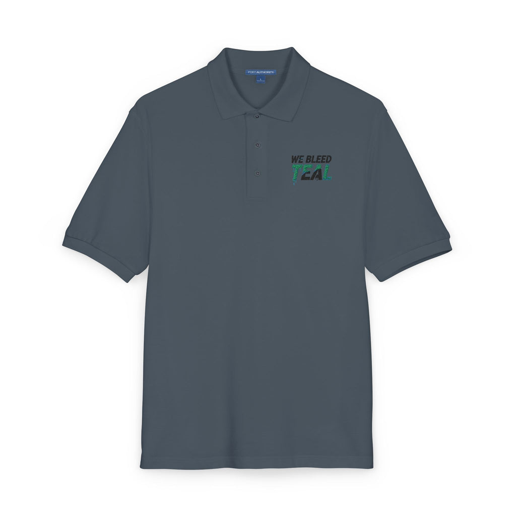 Teal Embroidered Unisex Polo Shirt | Casual Wear, Gift for Sports Fans, Teal Awareness, Everyday Style, Unisex Fashion