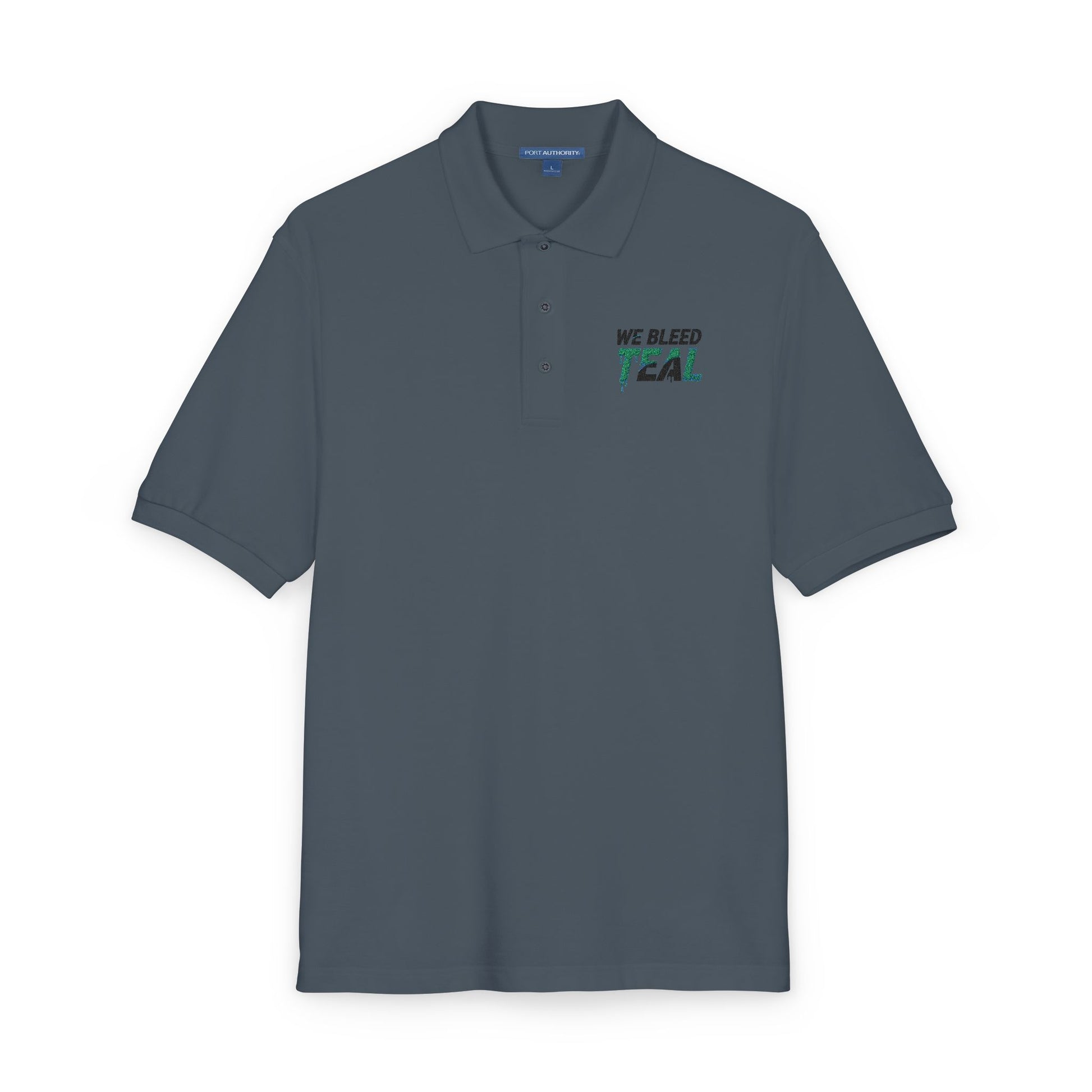 Teal Embroidered Unisex Polo Shirt | Casual Wear, Gift for Sports Fans, Teal Awareness, Everyday Style, Unisex Fashion