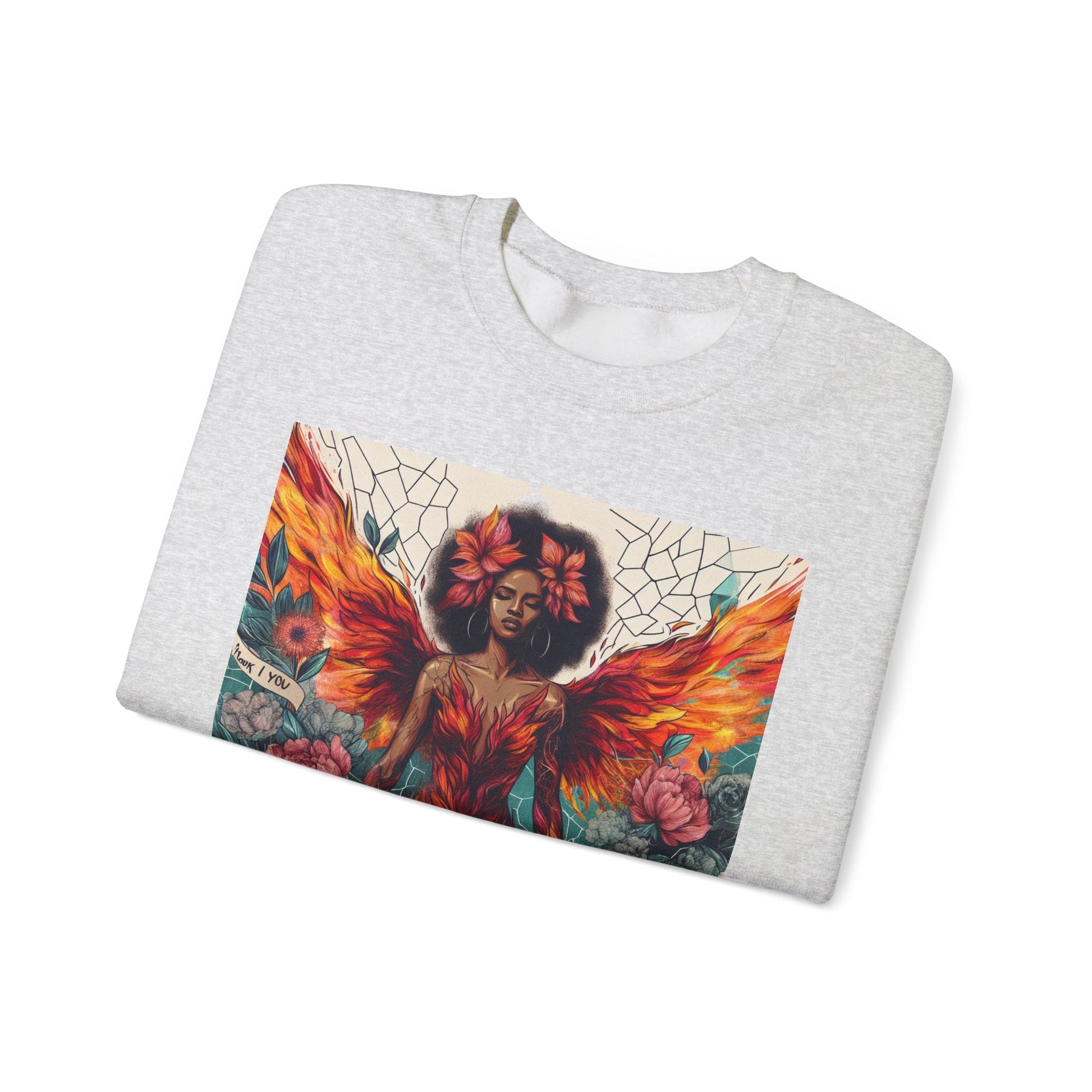 Artistic Phoenix Crewneck Sweatshirt - Cozy Unisex Apparel, Perfect for Casual Wear, Gift for Art Lovers, Birthday, Warmth & Style Printify