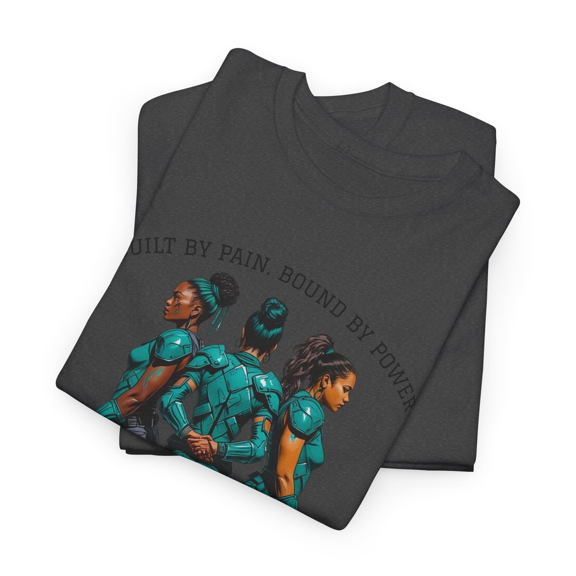Empowering Unisex Heavy Cotton Tee - We Bleed, We Rise, Everyday Heroes, Stylish Casual Wear, Gift for Superhero Fans Printify