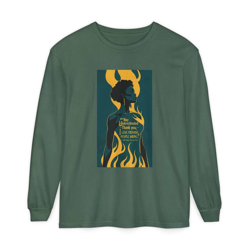 Unisex Long Sleeve Graphic Tee for Empowerment, Fierce Art Shirt, Wardrobe Essential, Unique Gift, Casual Fashion, Everyday Wear Printify