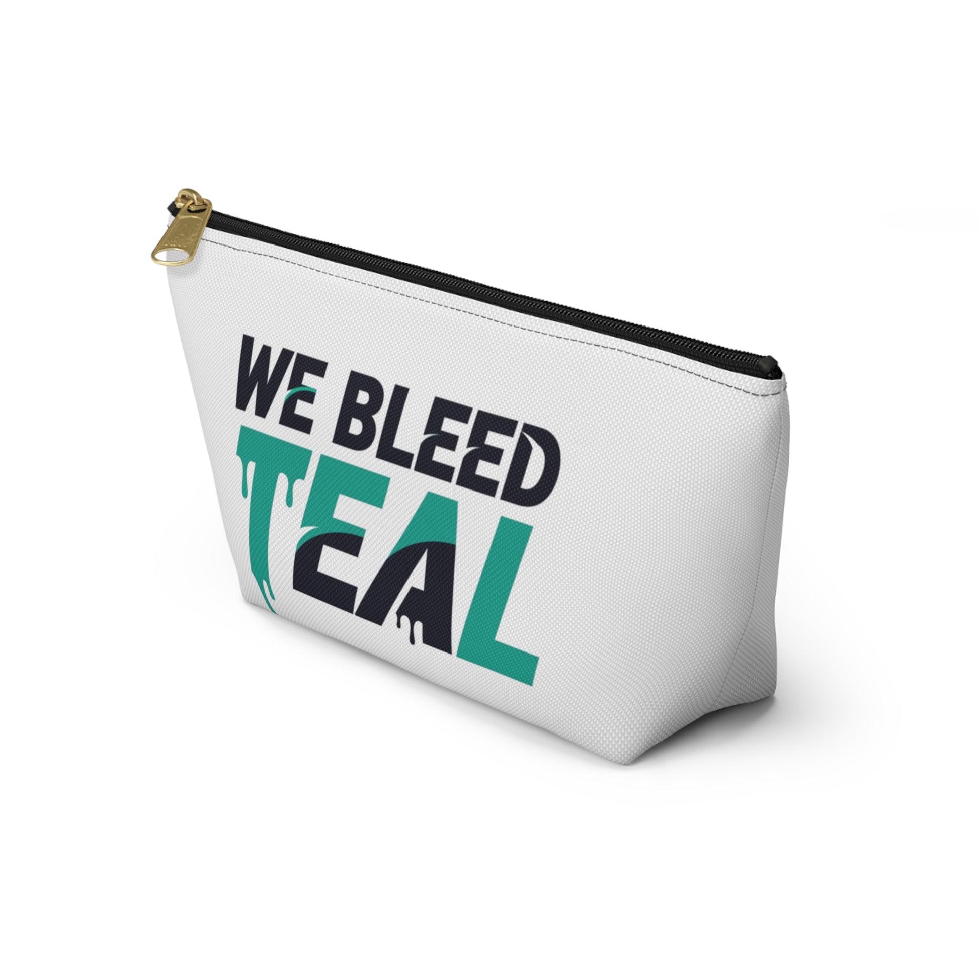 Teal Bleed Accessory Pouch - Perfect for Makeup, Travel, Office Supplies, Gifts, and Organization