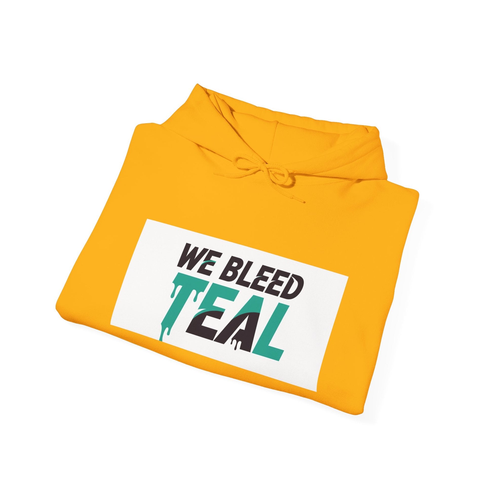 Teal Heart Hoodie - Unisex Heavy Blend Sweatshirt, Perfect for Gamers, Sport Fans, Casual Wear, Gift for Holidays Printify