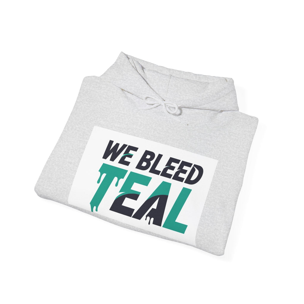 Teal Heart Hoodie, Unisex Hooded Sweatshirt, Casual Sweatshirt, Gift for Teal Lovers, Birthday Gift, Heart Sweatshirt Printify