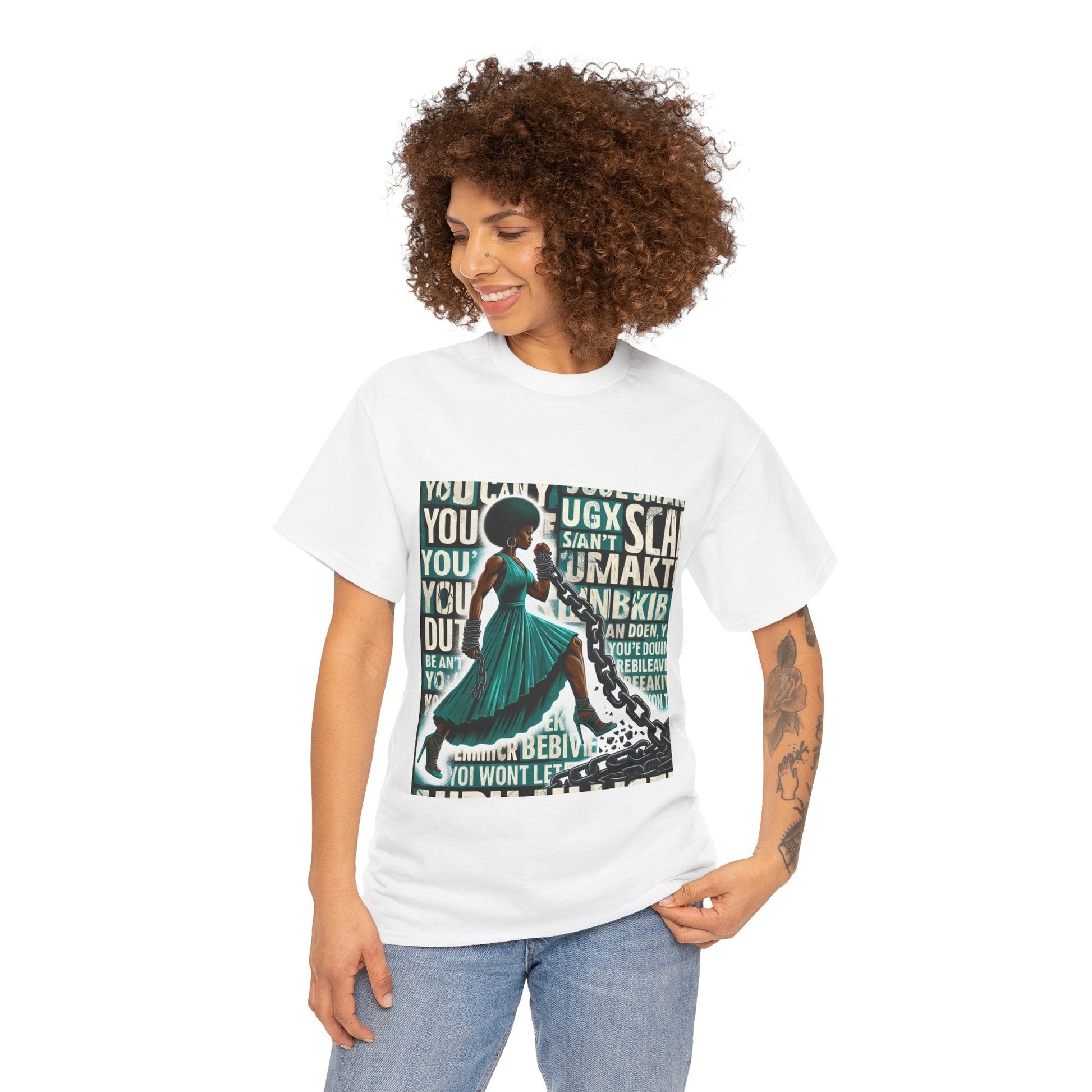 Empowering Afrocentric Unisex Tee, Motivational T-Shirt, Gift for Her, Black History, Fashion Statement, Casual Wear Printify
