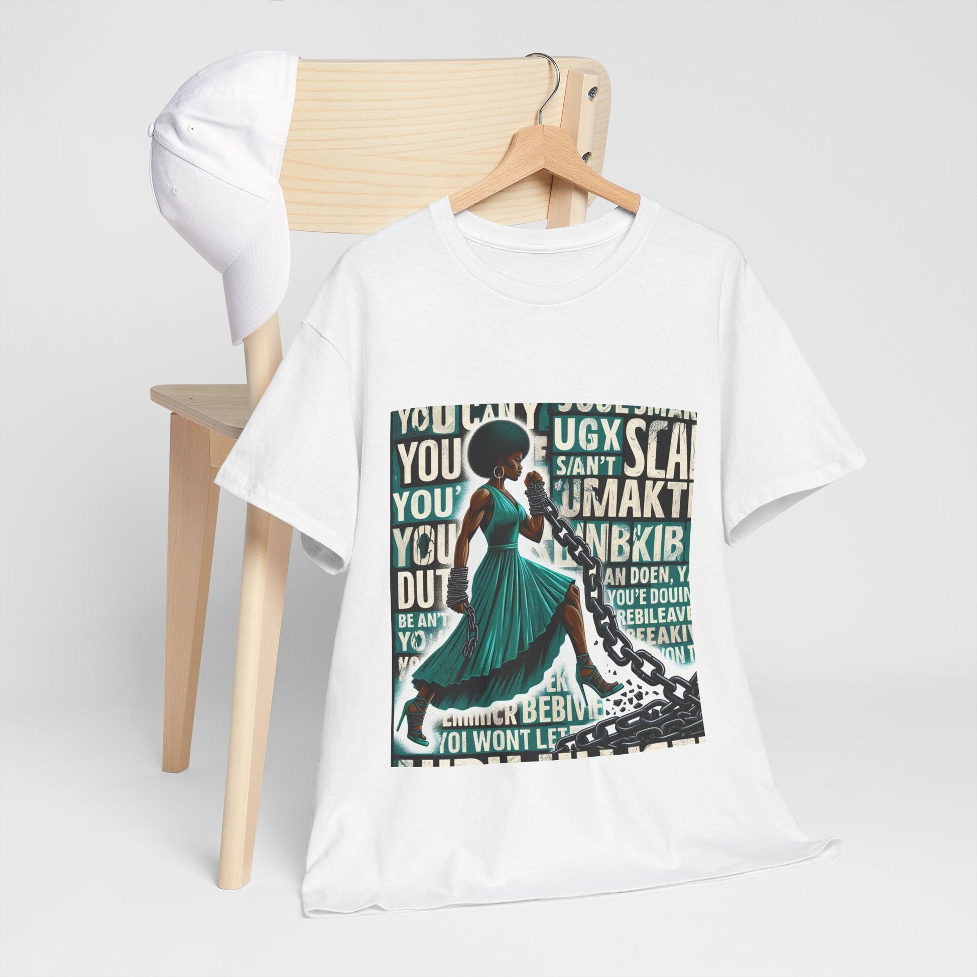 Empowering Afrocentric Unisex Tee, Motivational T-Shirt, Gift for Her, Black History, Fashion Statement, Casual Wear Printify