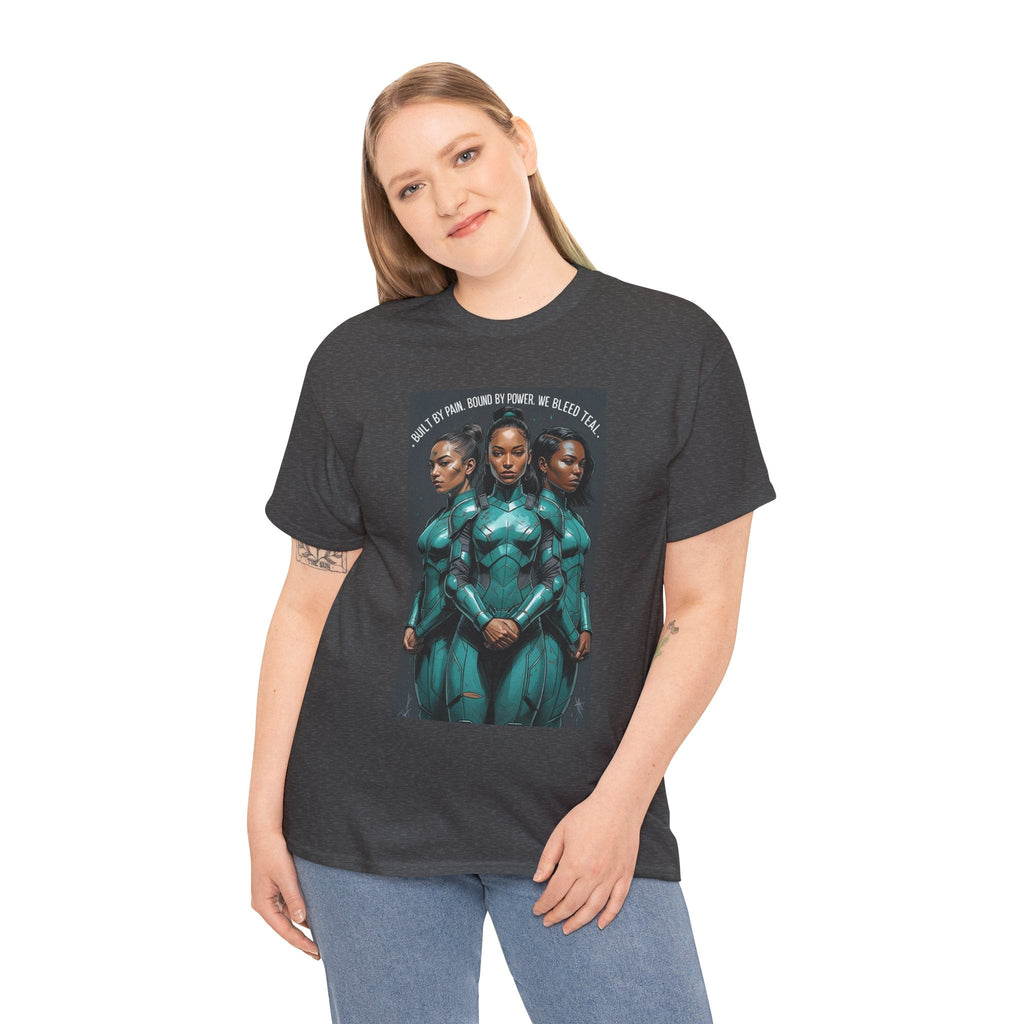 Futuristic Triple Goddess Tee, Graphic T-Shirt, Unisex Cotton Shirt, Casual Wear, Perfect Gift for Sci-Fi Fans, Everyday Style Printify