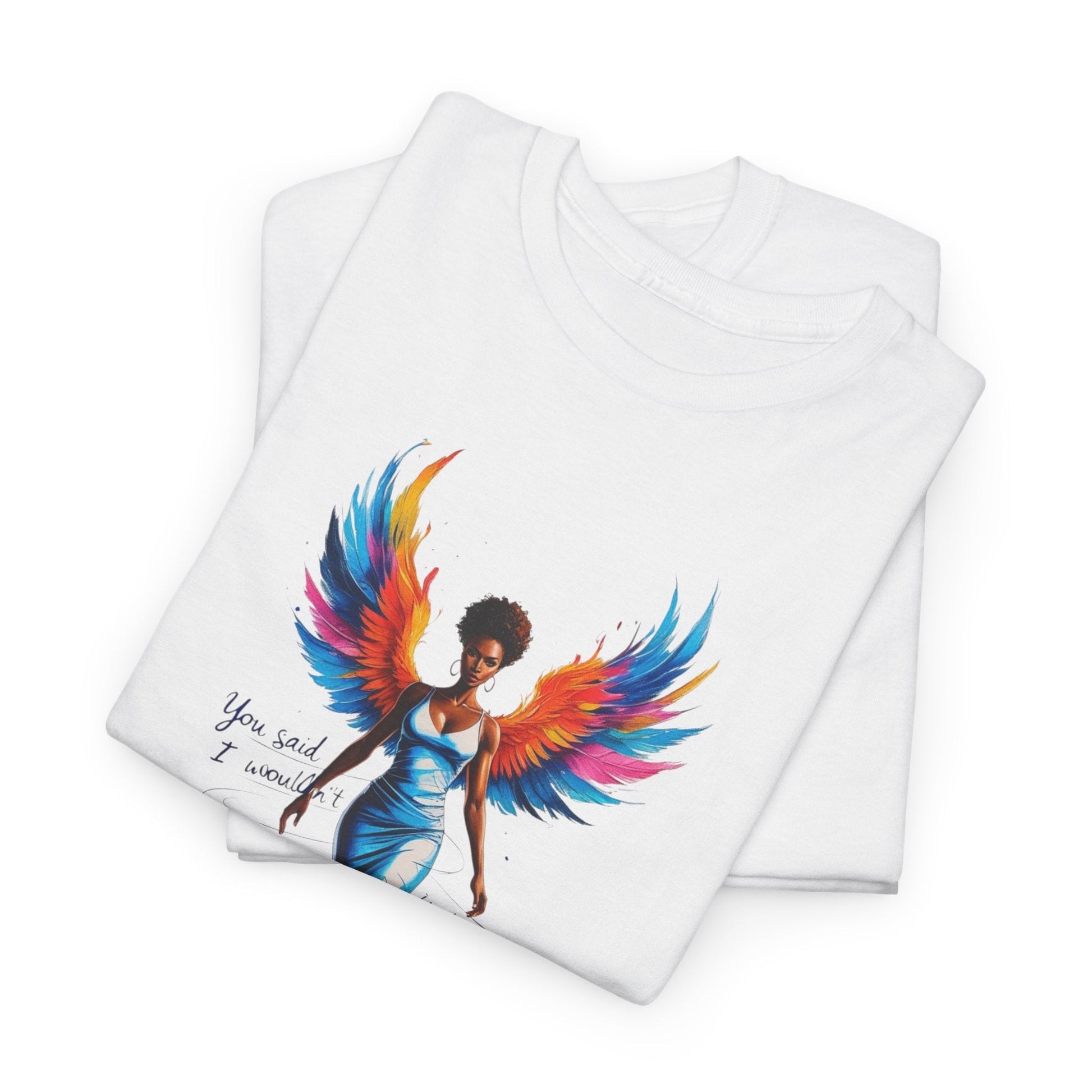 Vibrant Angelic Heavy Cotton Tee - Unisex T-Shirt, Inspirational Apparel, Casual Wear, Gift for Her, Spiritual Fashion Printify