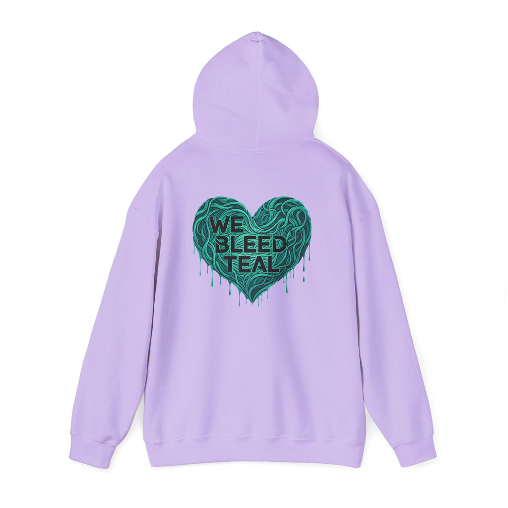 Teal Heart Hoodie, Unisex Hooded Sweatshirt, Casual Sweatshirt, Gift for Teal Lovers, Birthday Gift, Heart Sweatshirt Printify