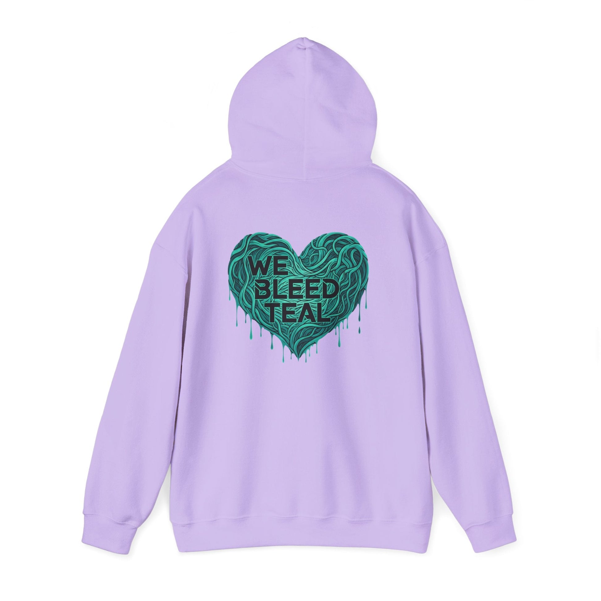 Teal Heart Hoodie, Unisex Hooded Sweatshirt, Casual Sweatshirt, Gift for Teal Lovers, Birthday Gift, Heart Sweatshirt Printify
