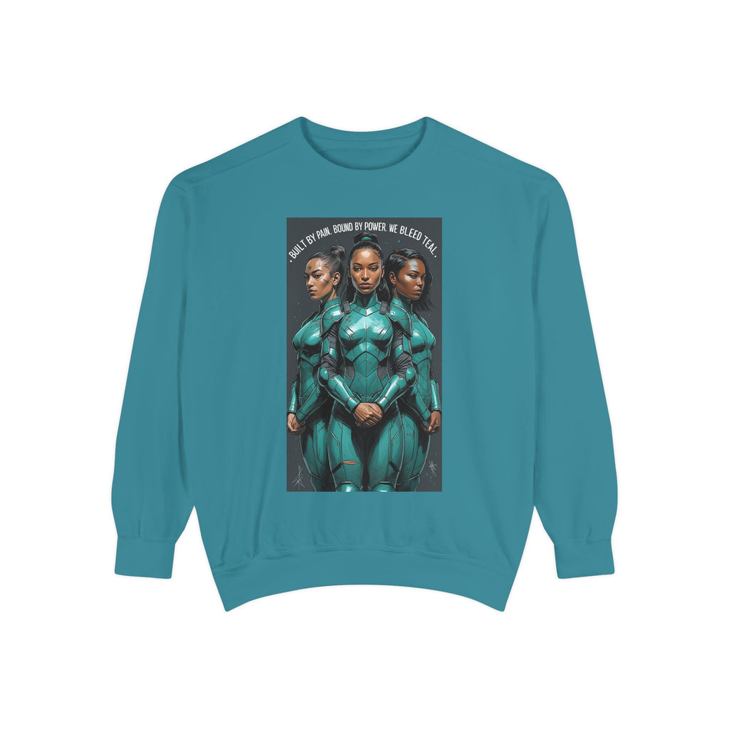 Empowering Graphic Sweatshirt for Fans of Sci-Fi, Unique Gift for Her, Cozy Lounge Wear, Perfect for Birthdays, Holiday, or Everyday Style Printify