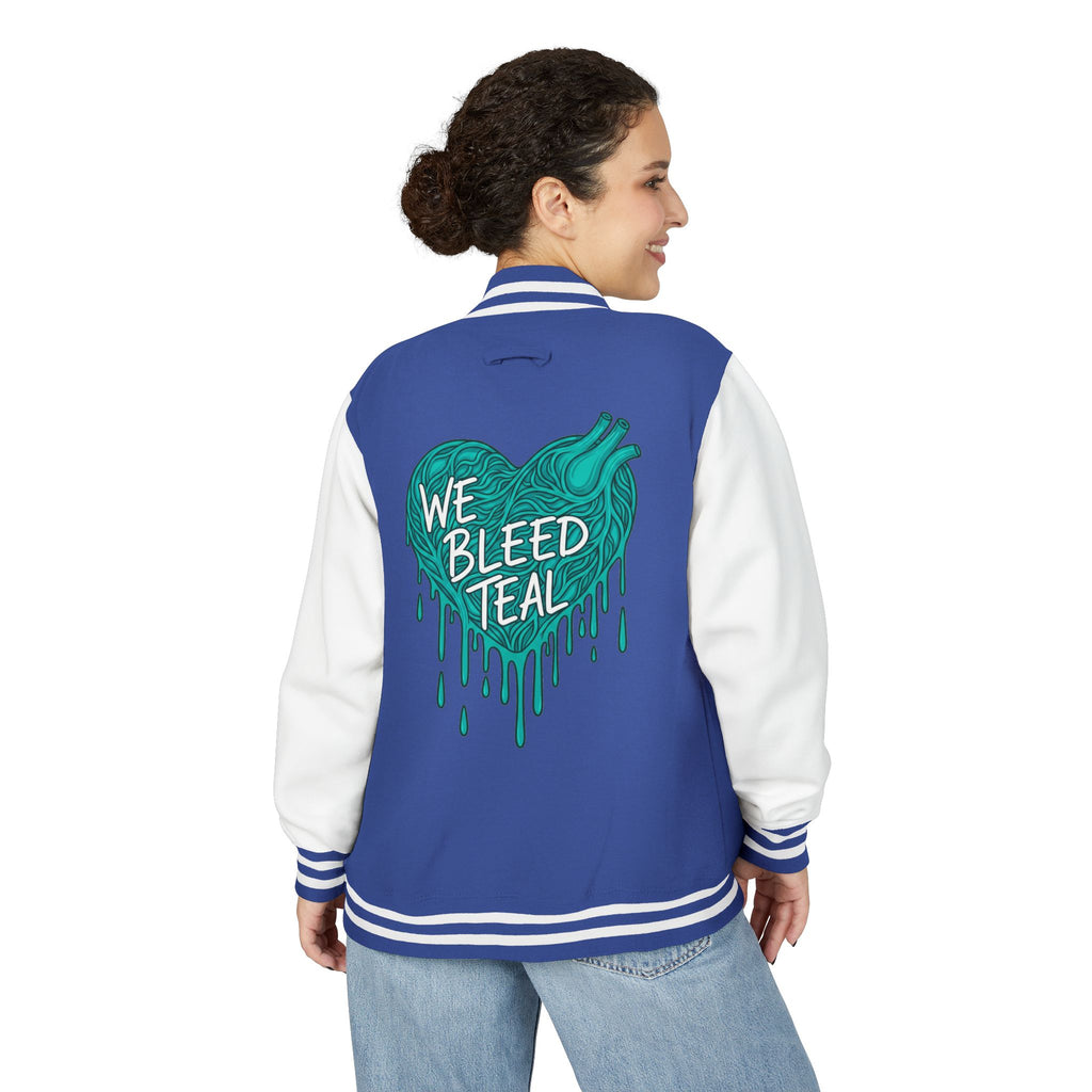 Teal Heart Letterman Jacket, Unisex Varsity Jacket for Sports Fans, Stylish College Apparel, Perfect Gift for Graduates, Casual [...]