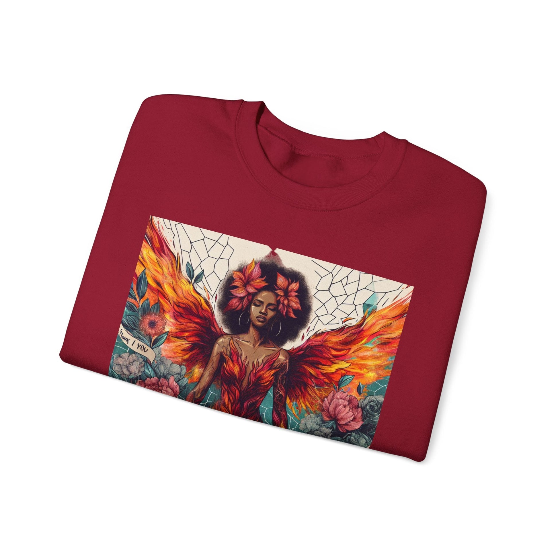 Artistic Phoenix Crewneck Sweatshirt - Cozy Unisex Apparel, Perfect for Casual Wear, Gift for Art Lovers, Birthday, Warmth & Style Printify