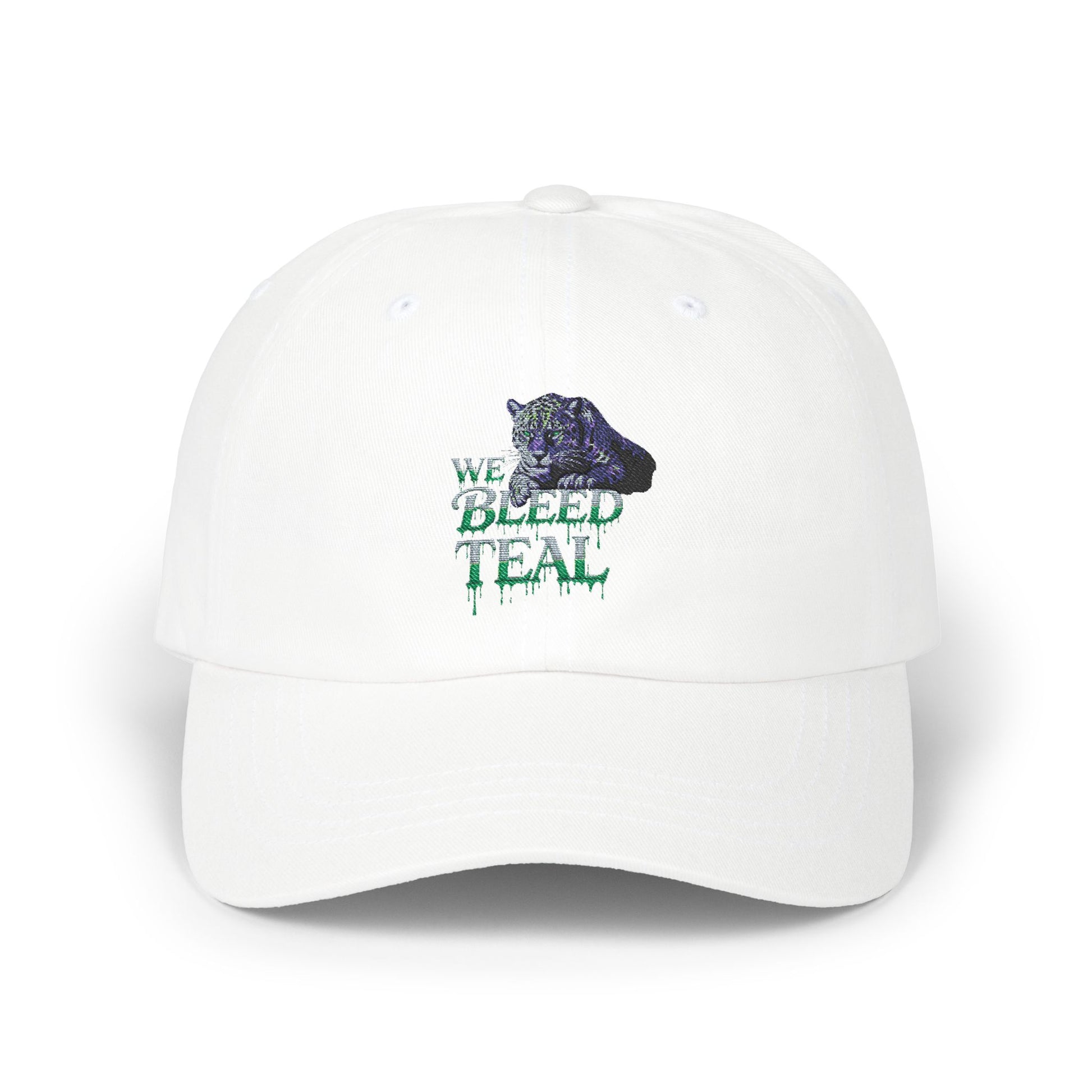 We Bleed Teal Dad Cap, Classic Baseball Hat, Gift for Sports Fans, Summer Accessory, Casual Wear, Cool Dad Gift