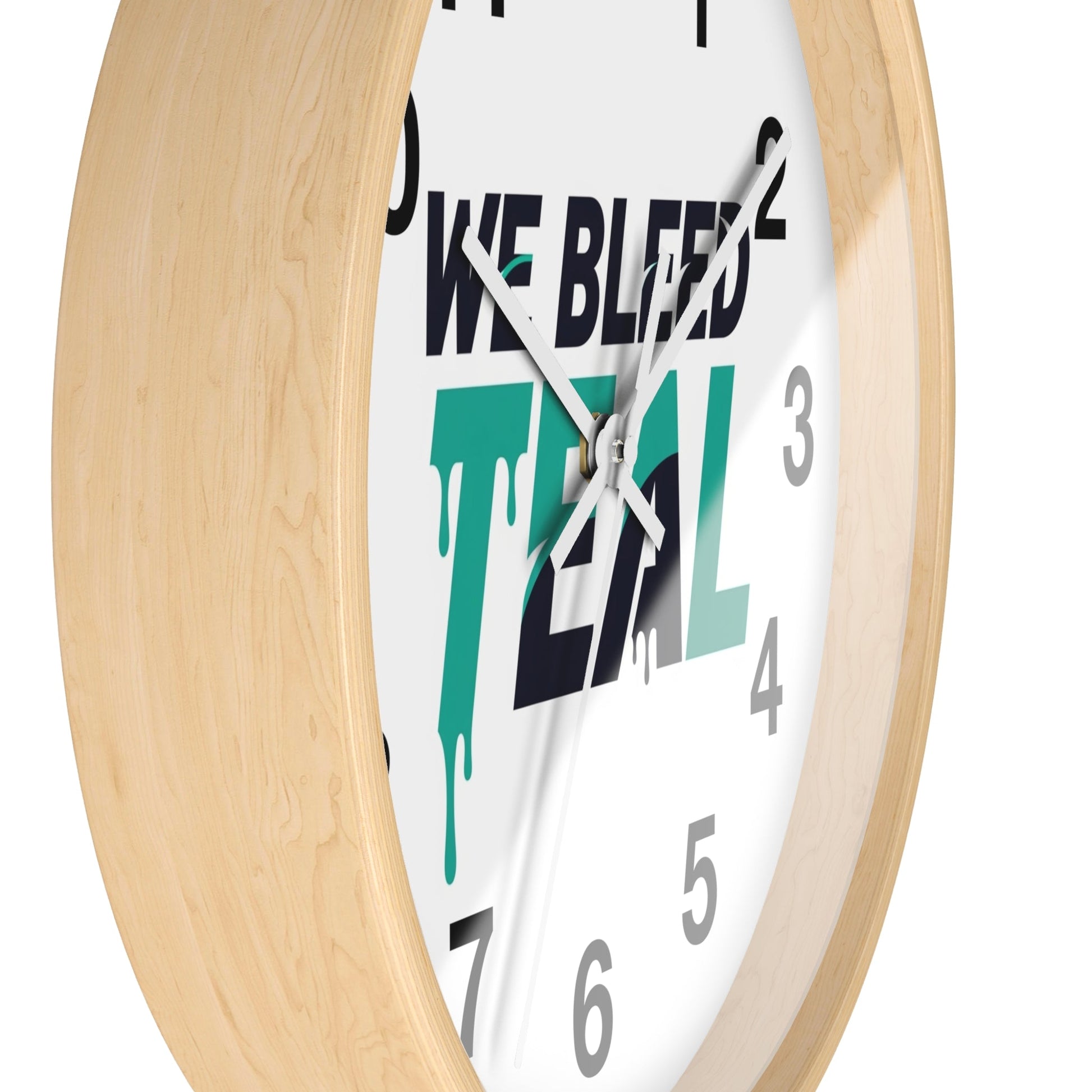 Teal Spirit Wall Clock - Perfect for Sports Fans, Home Decor, Gift for Game Day, Team Motivation, Unique Office Decoration Printify