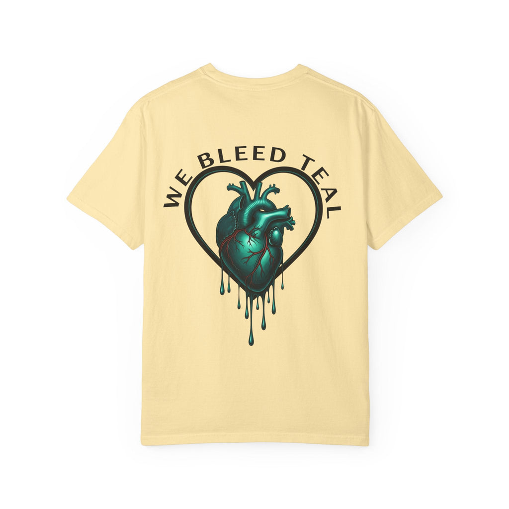 Teal Heart Unisex T-Shirt, Casual Wear, Everyday Tee, Unique Gift for Observances, Music Festivals, Art Lovers Printify