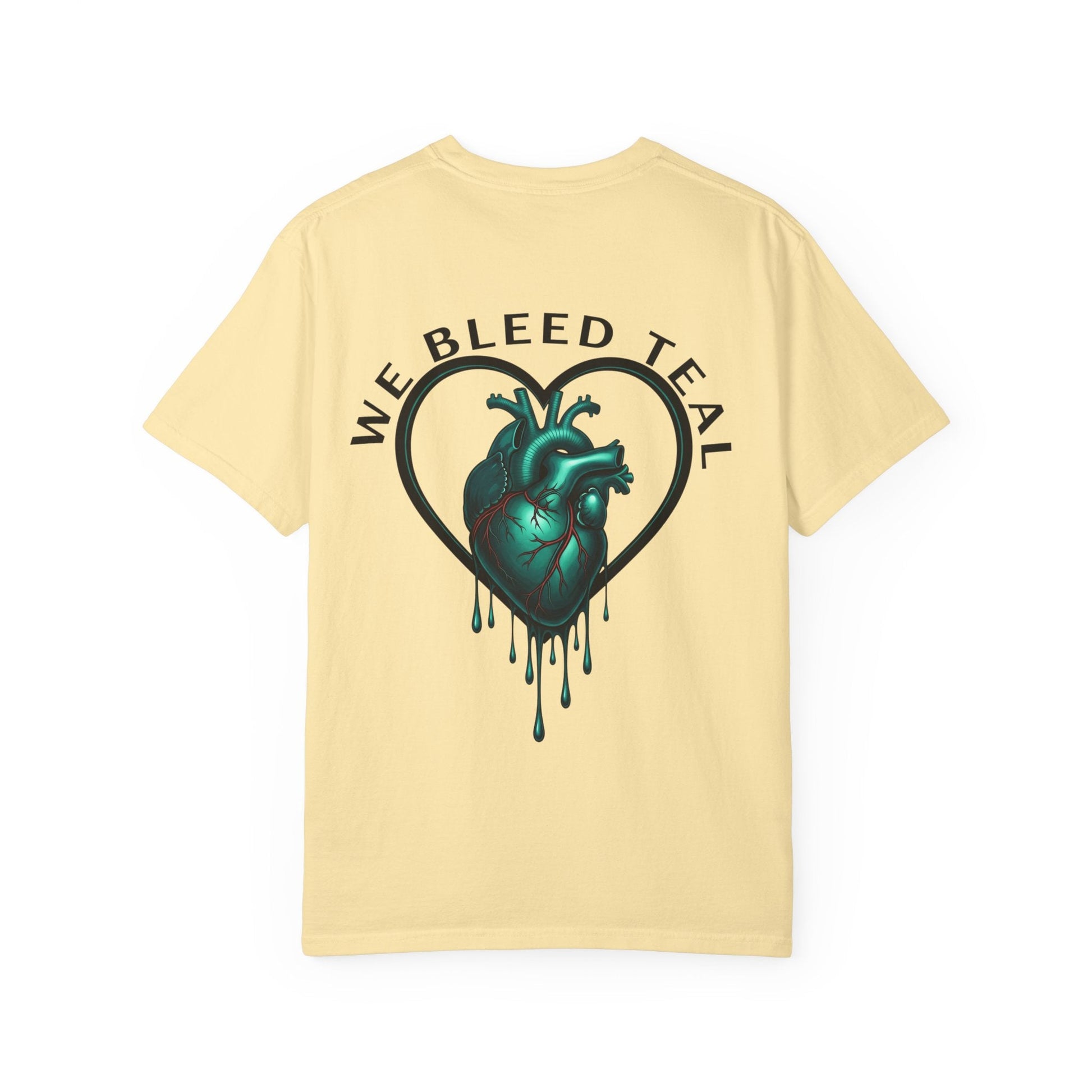 Teal Heart Unisex T-Shirt, Casual Wear, Everyday Tee, Unique Gift for Observances, Music Festivals, Art Lovers Printify