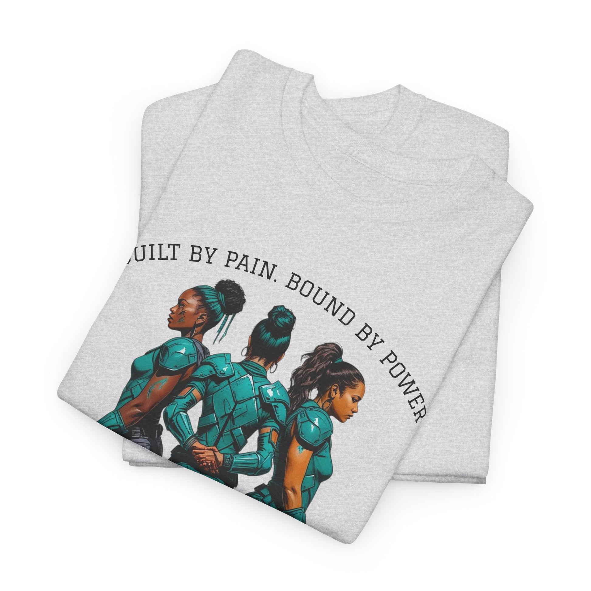 Empowering Unisex Heavy Cotton Tee - We Bleed, We Rise, Everyday Heroes, Stylish Casual Wear, Gift for Superhero Fans Printify