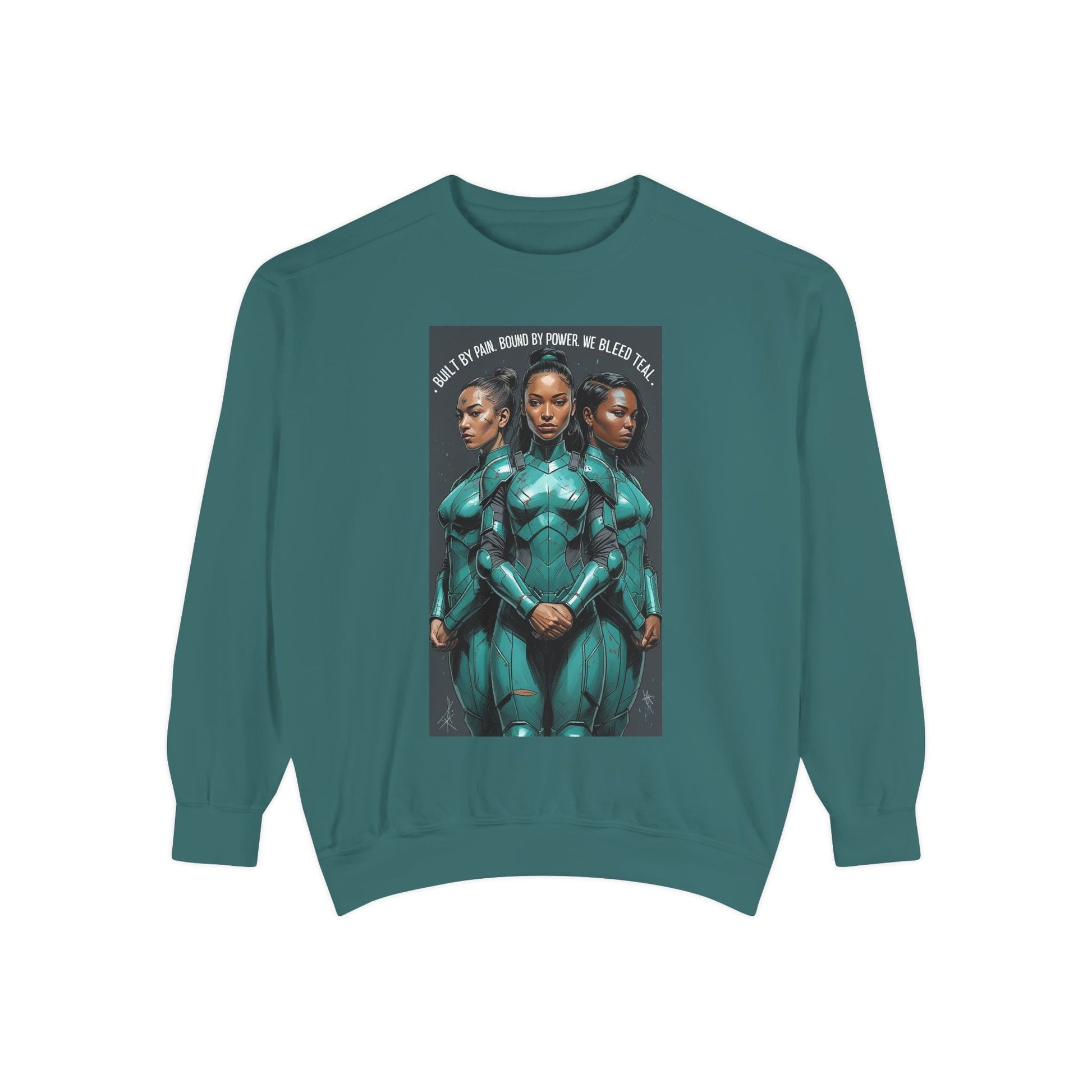 Empowering Graphic Sweatshirt for Fans of Sci-Fi, Unique Gift for Her, Cozy Lounge Wear, Perfect for Birthdays, Holiday, or Everyday Style Printify